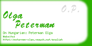 olga peterman business card